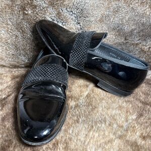 COLLECTION BY MAGNANNI Patent Leather & Stamped Velvet Dress Shoes